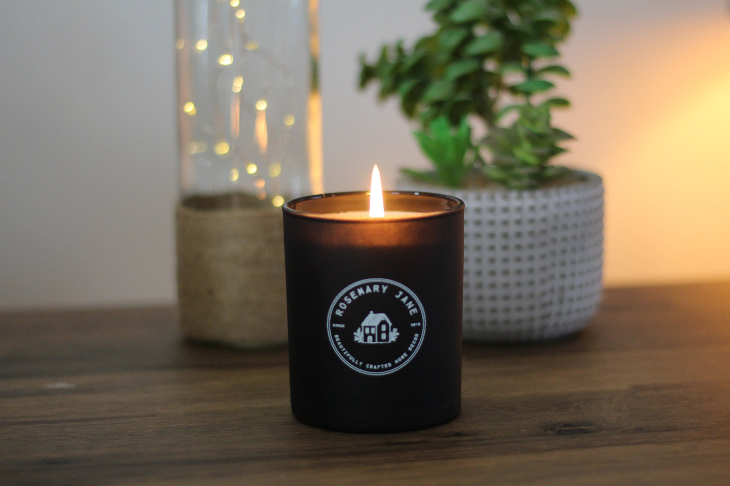 Lavender and Patchouli Scented Classic Candle Black 300ml/30CL