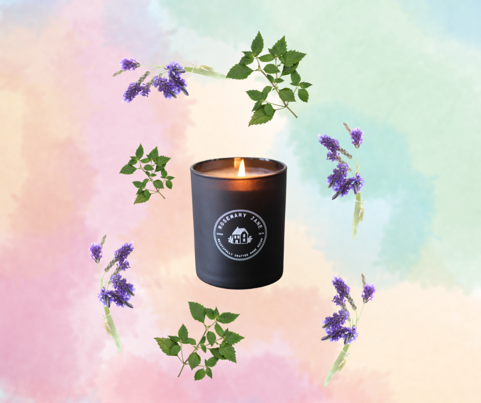 Lavender and Patchouli Scented Classic Candle Black 300ml/30CL