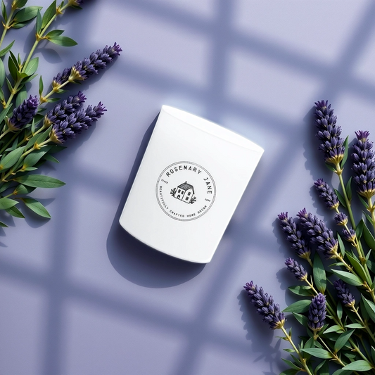 Lavender and Patchouli Scented Classic Candle White 300ml/30CL