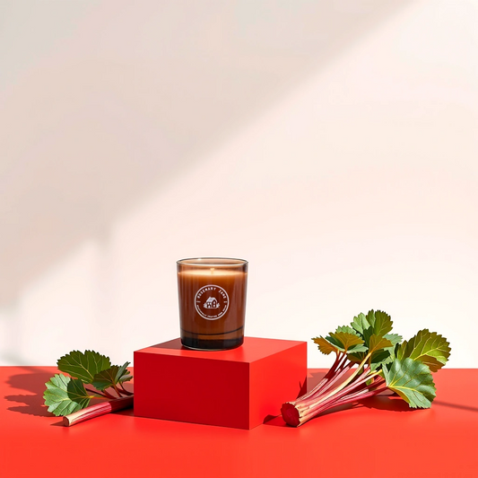Rhubarb Scented Classic Candle Amber 300ml/30CL