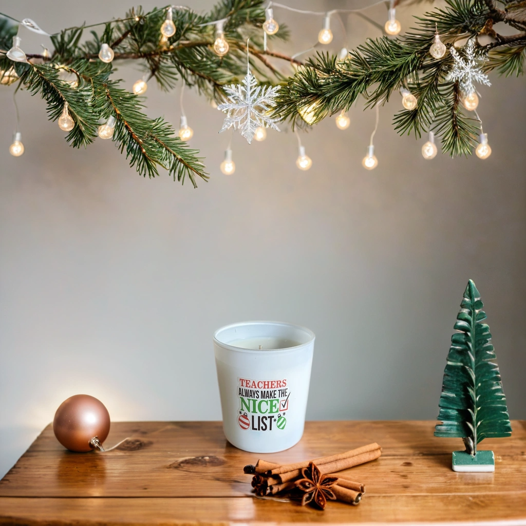 Teachers Always Make The Nice List – Hot Chocolate & Macaroon Christmas Candle (30cl)
