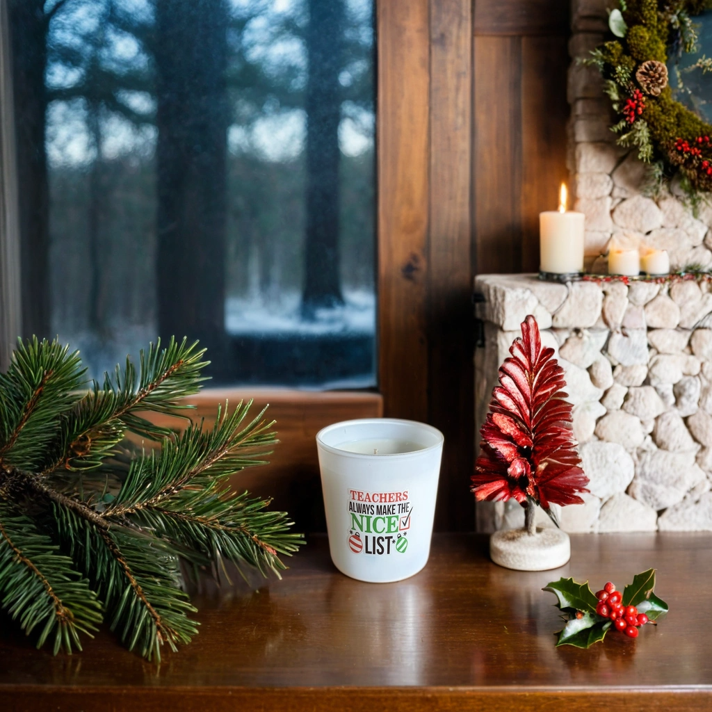 Teachers Always Make The Nice List – Hot Chocolate & Macaroon Christmas Candle (30cl)
